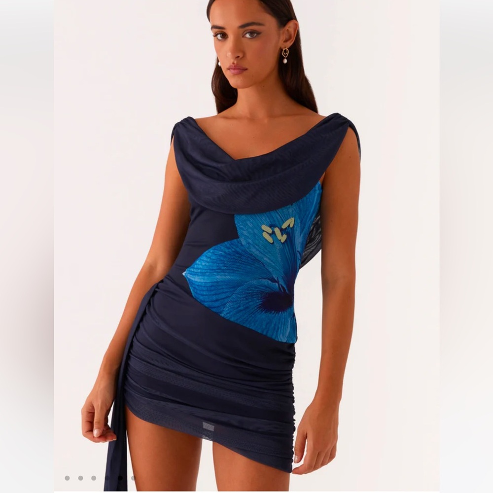 Pepper Mayo Exclusive Good Fortune Mini Dress Navy